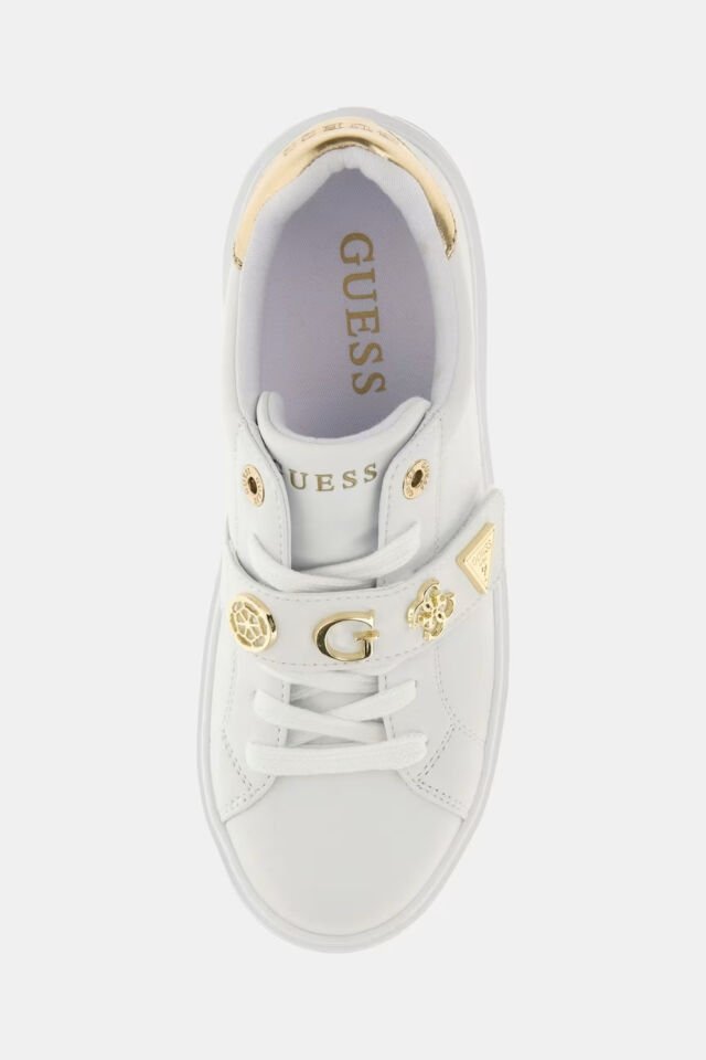 Guess Drift 4G ve Peony Logolu Sneaker Beyaz