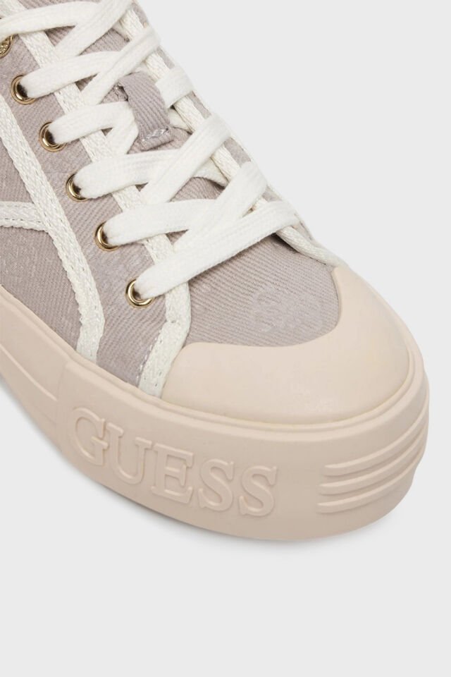 Guess Issah Logolu Bağcıklı Sneaker Bayan Ayakkabı Gri
