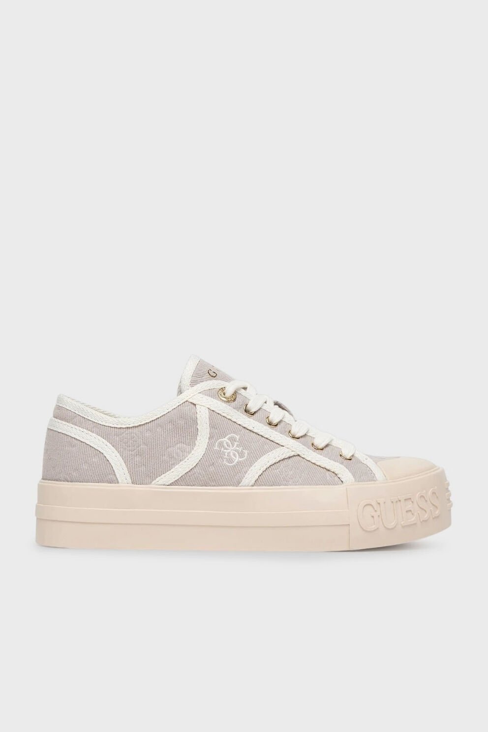 Guess Issah Logolu Bağcıklı Sneaker Bayan Ayakkabı Gri