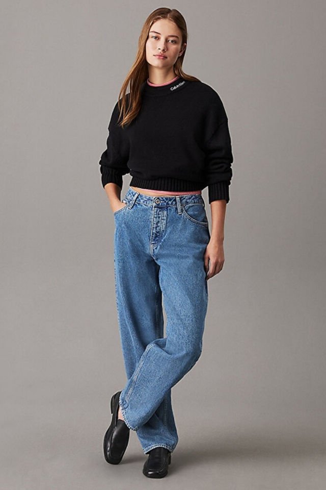 Calvin Klein Logo Embro Kazak Siyah