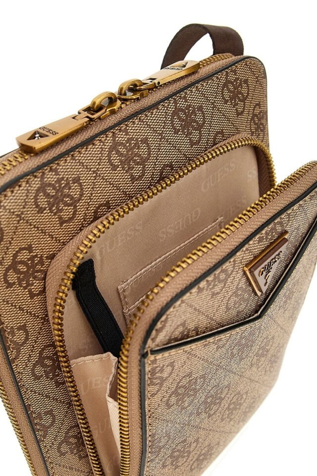 Guess Siena Flat Tasarım Çapraz Çanta Bej