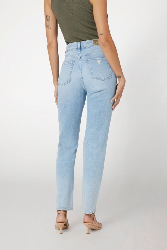 Guess Yüksek Bel Mom Jean Mavi