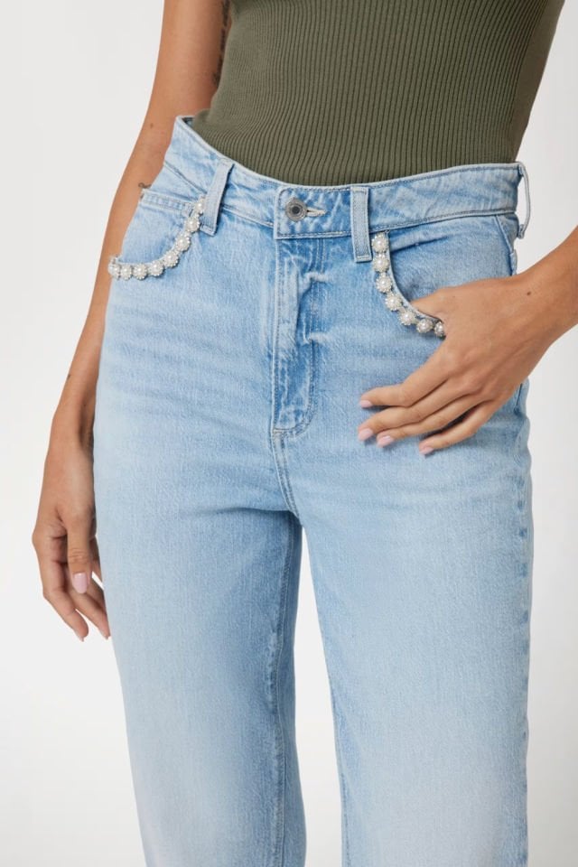 Guess Yüksek Bel Mom Jean Mavi