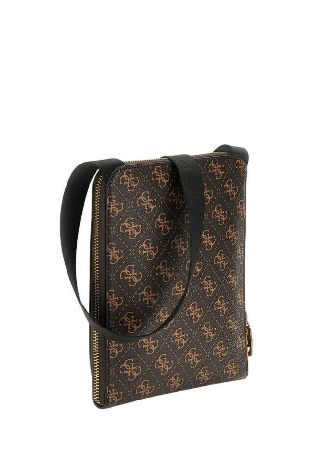 Guess Siena Flat Tasarım Çapraz Çanta Kahverengi