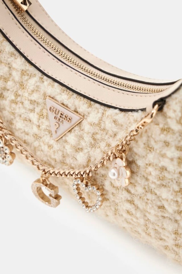 Guess Everlee Tüvit Omuz Çantası Bej