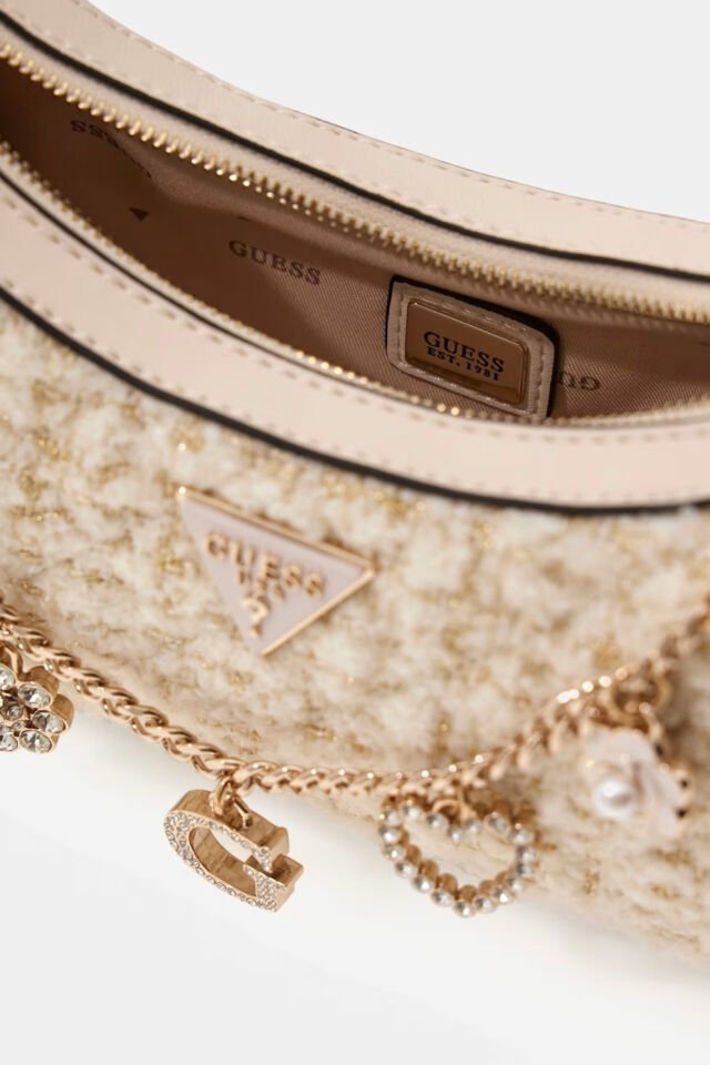 Guess Everlee Tüvit Omuz Çantası Bej