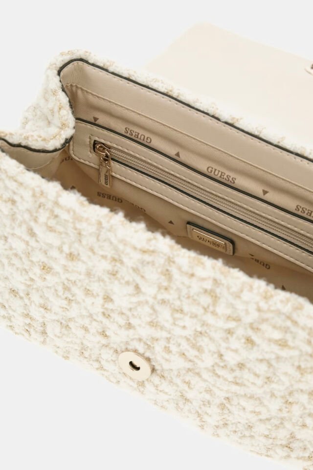 Guess Everlee Tüvit Mini Çapraz Çanta Bej