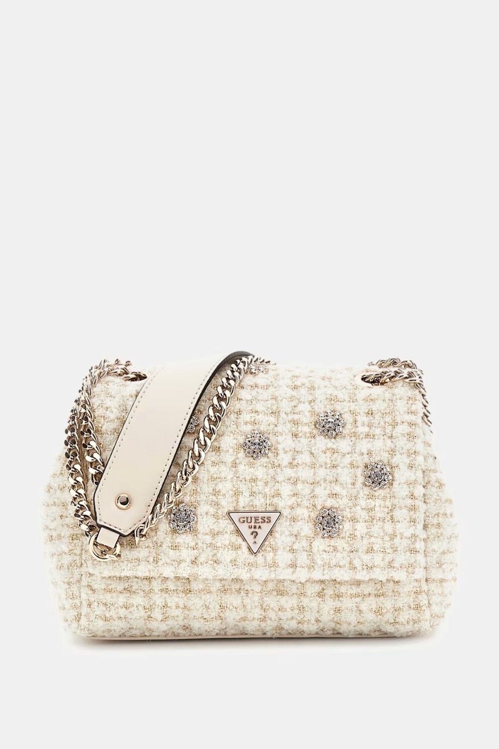 Guess Everlee Tüvit Mini Çapraz Çanta Bej