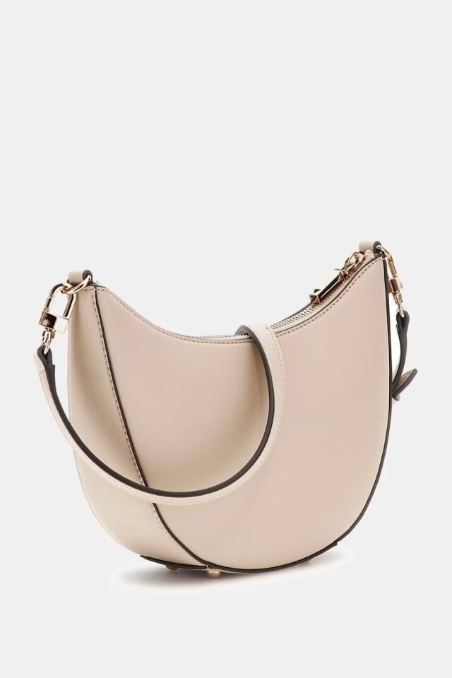 Guess Zaria Çiçekli Mini Omuz Çantası Bej