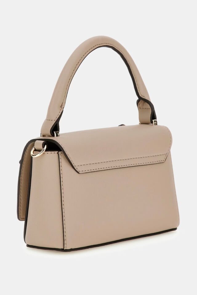 Guess Zaria Çiçekli Mini El Çantası Bej