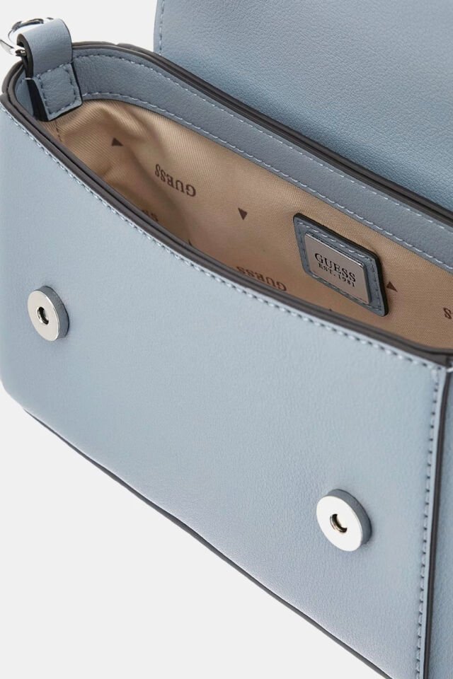 Guess Zaria Çiçekli Mini El Çantası Mavi