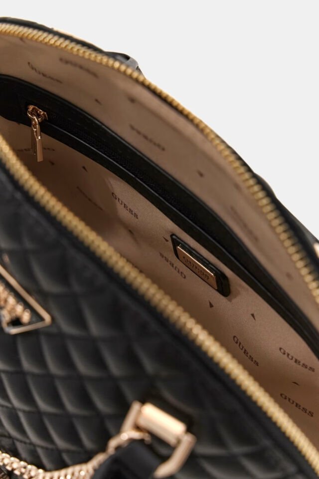 Guess Everlee Taş Detaylı Charm’lı El Çantası Siyah