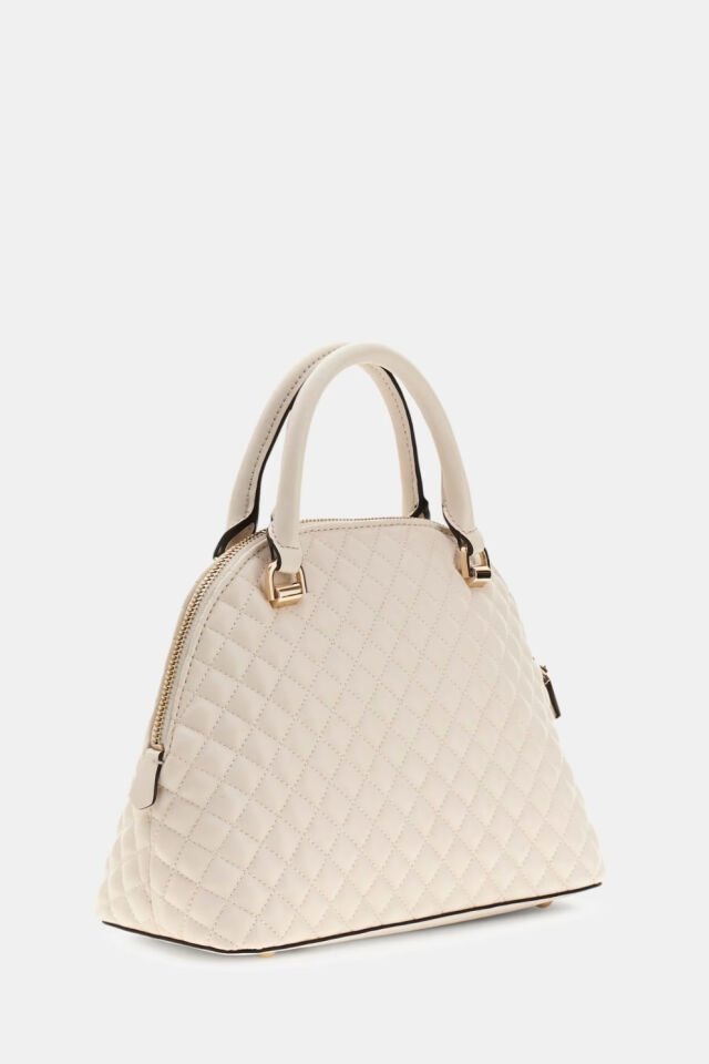 Guess Everlee Taş Detaylı Charm’lı El Çantası Beyaz