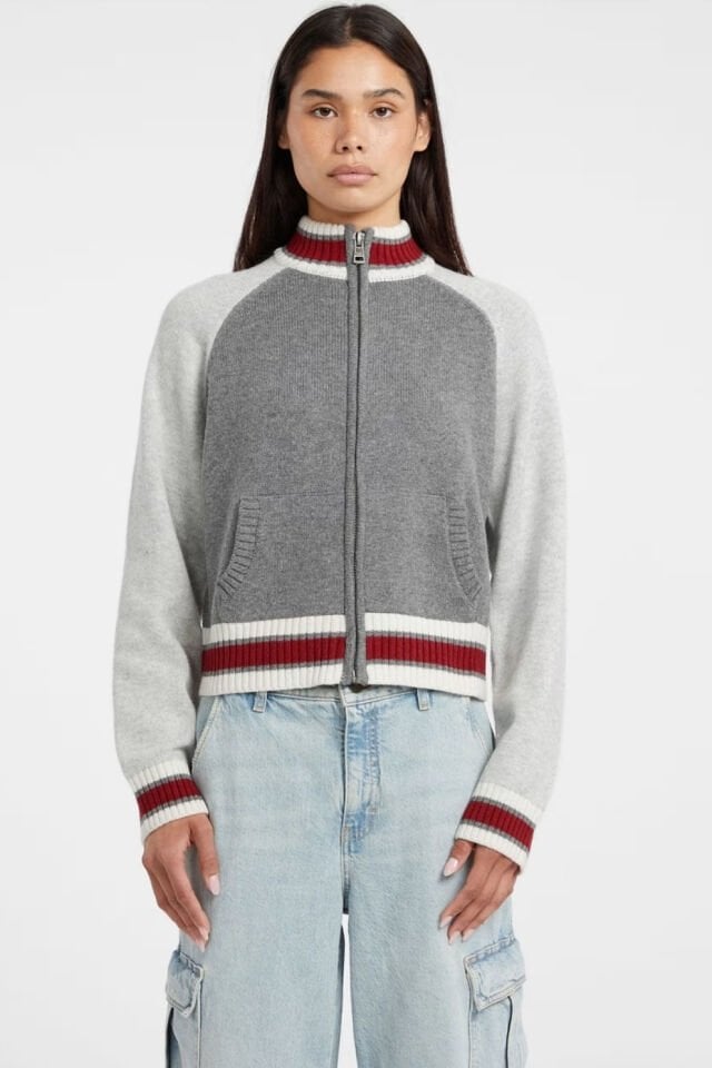 Guess Yün Karışımlı İntarsia Kazak Gri