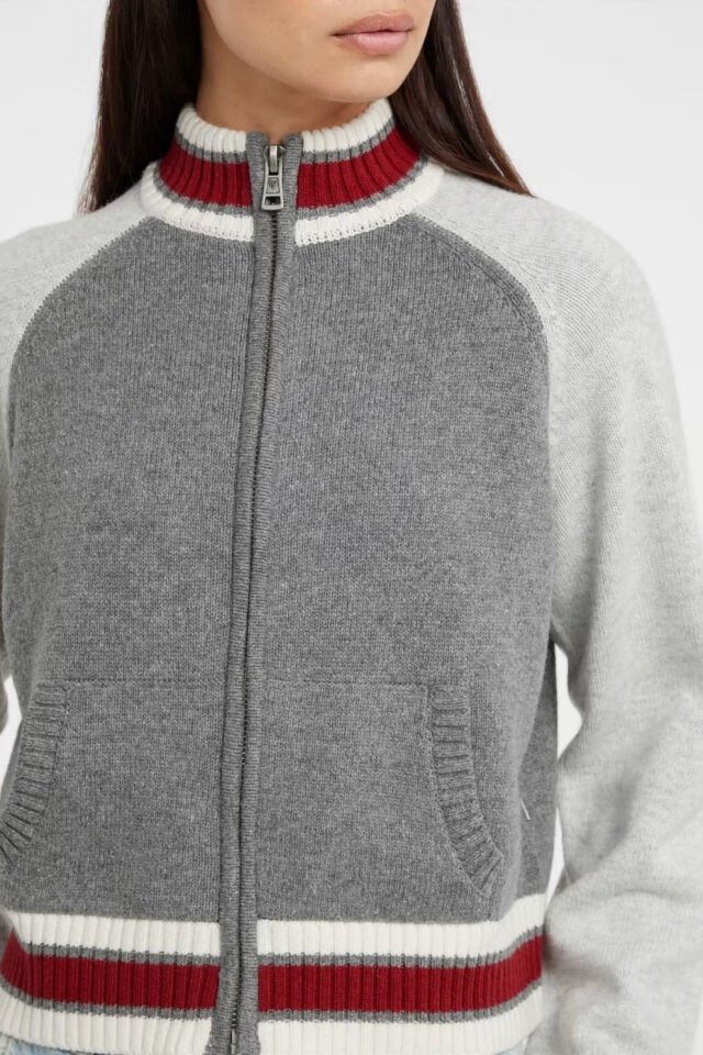 Guess Yün Karışımlı İntarsia Kazak Gri