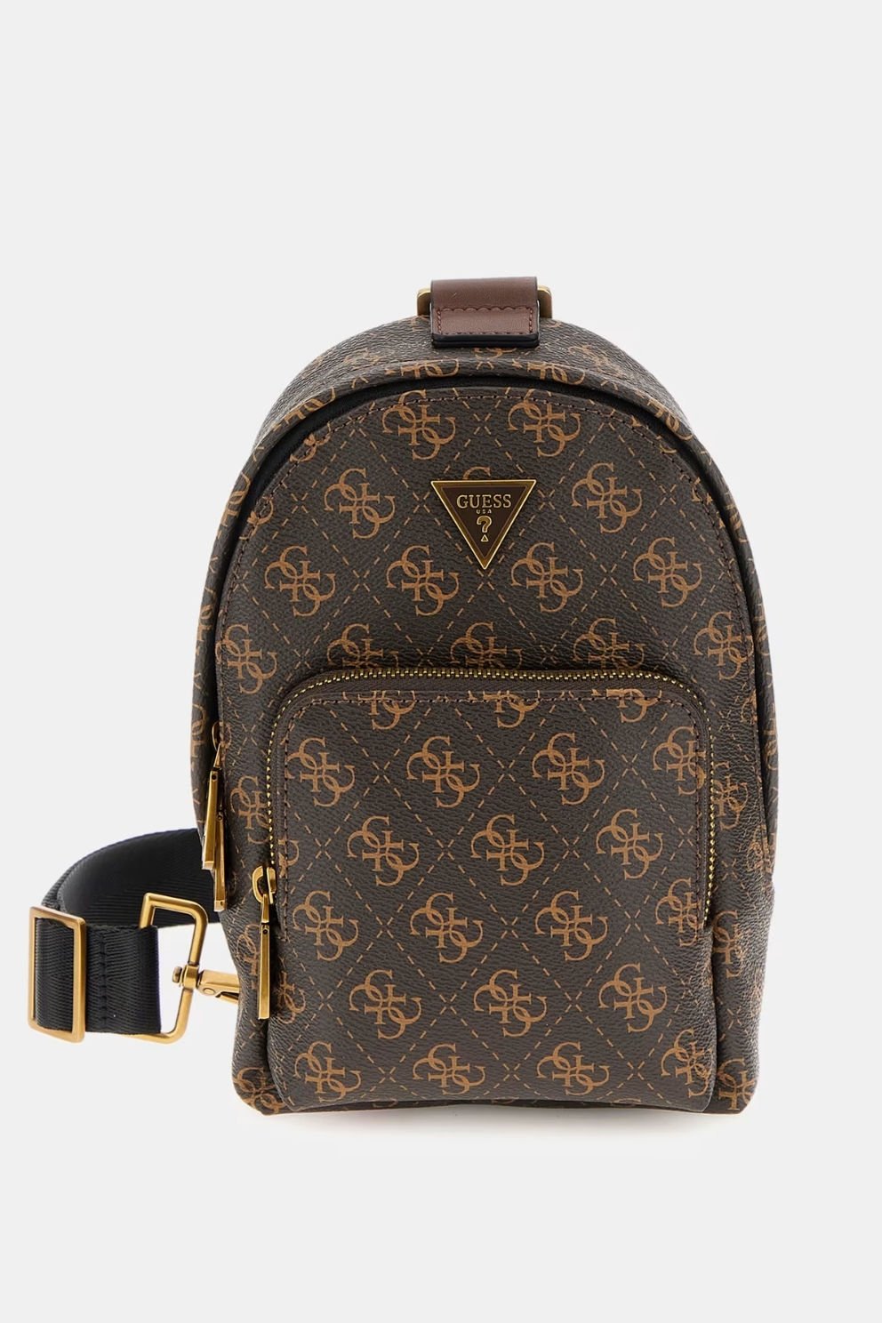 Guess Vezzola Eco 4G Logolu Mini Sırt Çantası Kahverengi