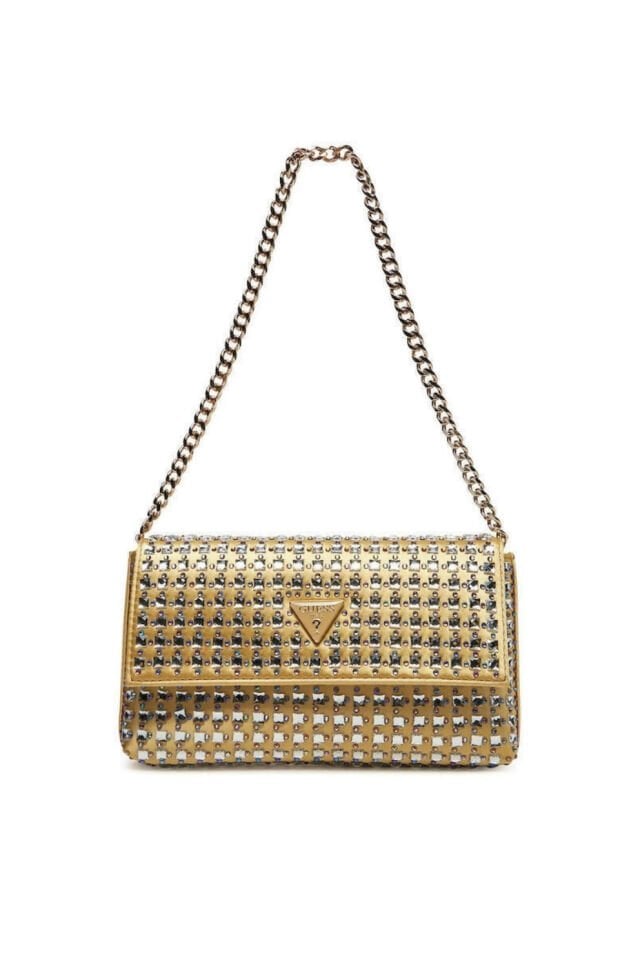 Guess Zalına Flap Cluth Kadın Sarı Omuz Çantası