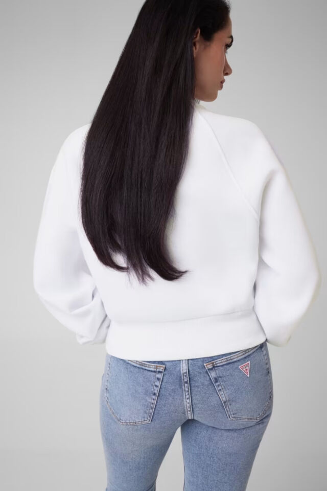 Guess Marylin Baskılı Sweatshirt Beyaz