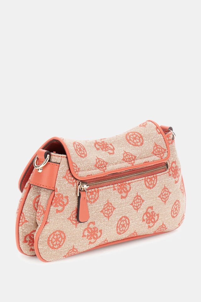 Guess Beyza 4G ve Peony Logolu Çapraz Çanta Mercan