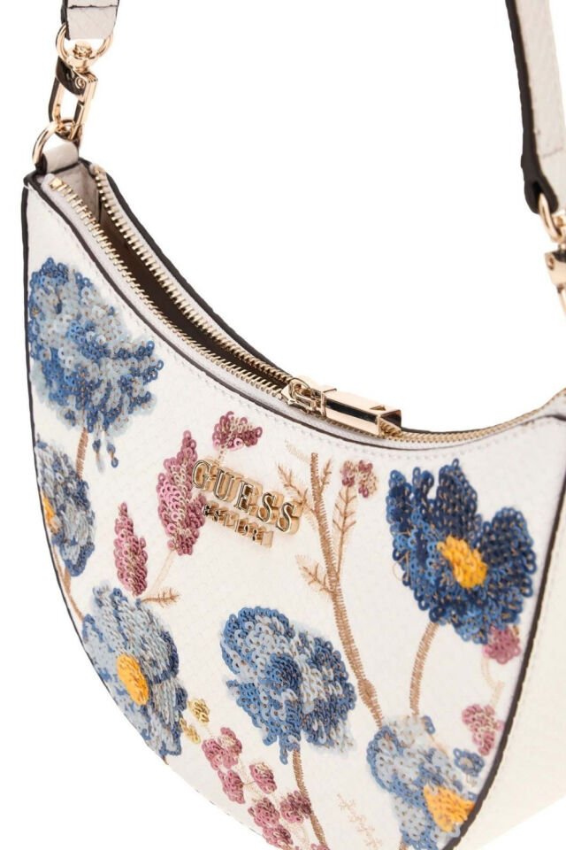 Guess Zaria Mini Üst Fermuarlı Omuz Çantası Çiçekli Çok Renkli
