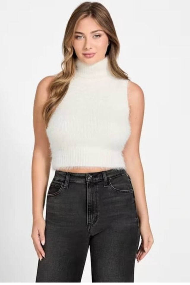 Guess Mei Kadın Beyaz Triko