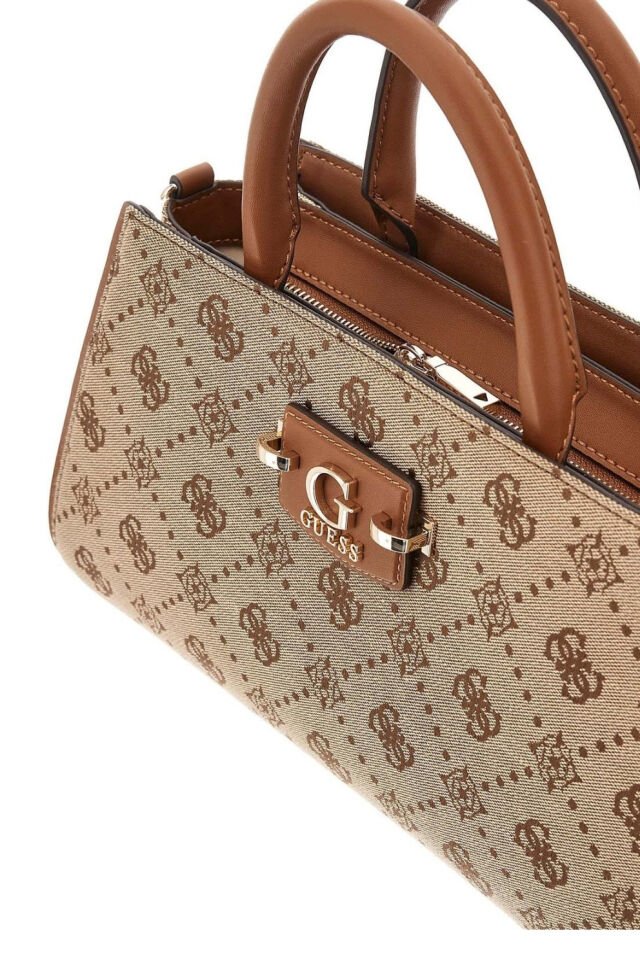 Guess Neda Latte Logolu Çanta Kahverengi