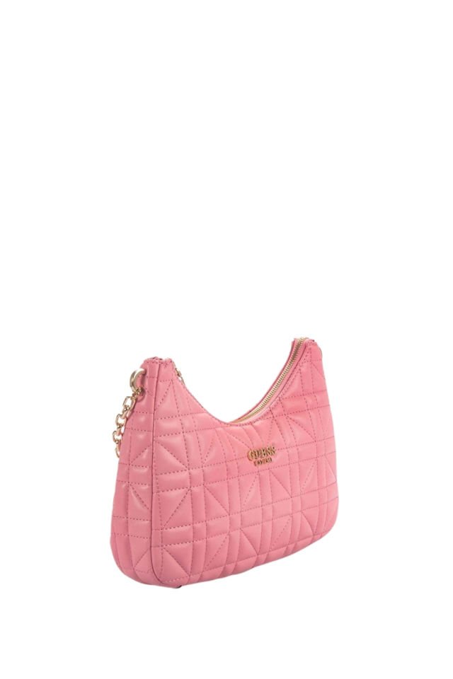 Guess Assia Kapitoneli Omuz Çantası Pembe