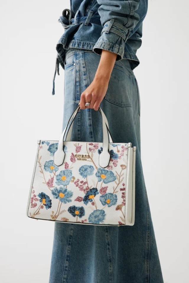 Guess Zaria Payetli El Çantası Çiçek Desenli