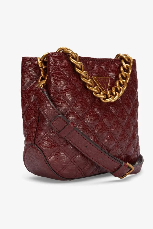 Guess Eıre Small Bucket Kadın El Çantası Bordo