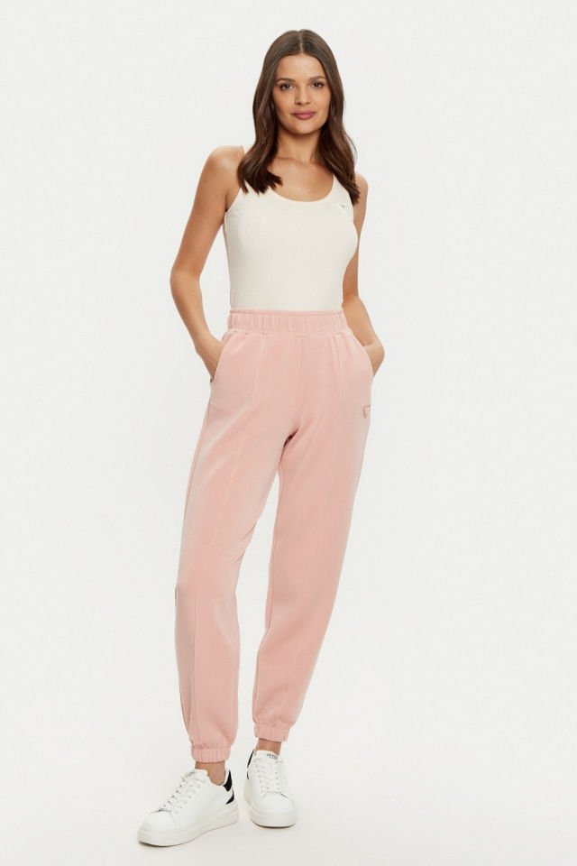Guess Colettte Fitilli Kalın Askılı Regular Fit Yuvarlak Yaka Atlet Beyaz