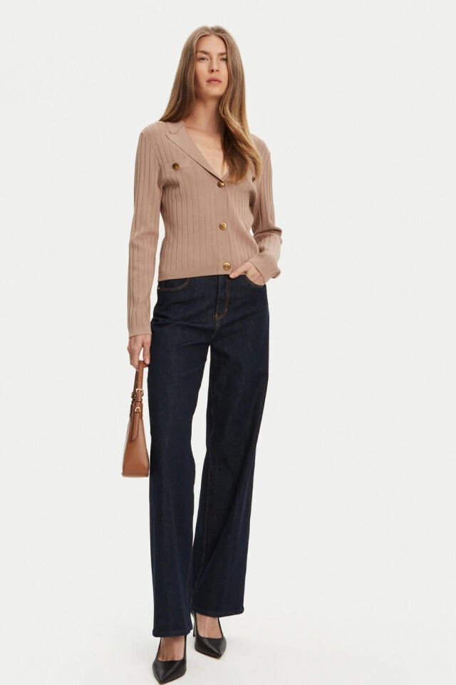 Guess Cardigan Bej Normal Kesim Hırka