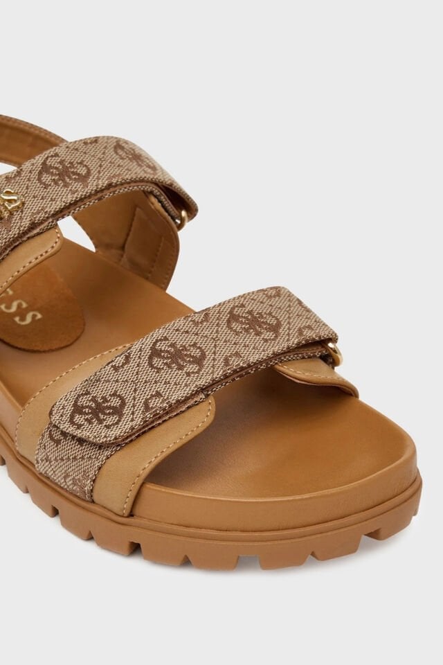 Guess Florizi Logolu Cırt Cırtlı Bayan Sandalet