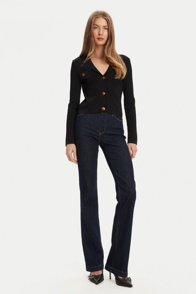 Guess Cardigan Siyah Normal Kesim Hırka