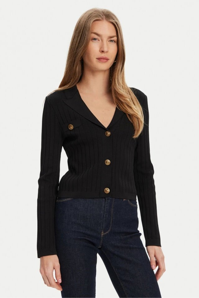 Guess Cardigan Siyah Normal Kesim Hırka
