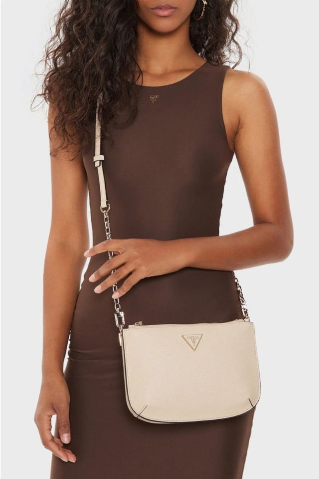 Guess Errin Frame Clutch Kadın El Çantası Krem