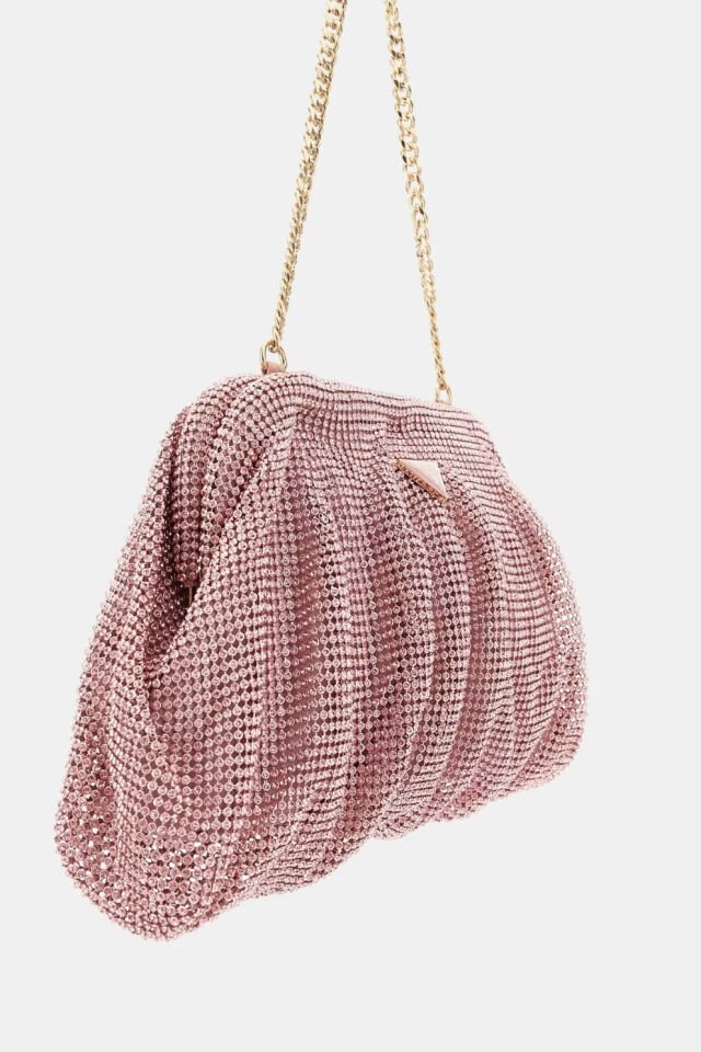 Guess Zalina Örgü Taklidi Çanta Pembe