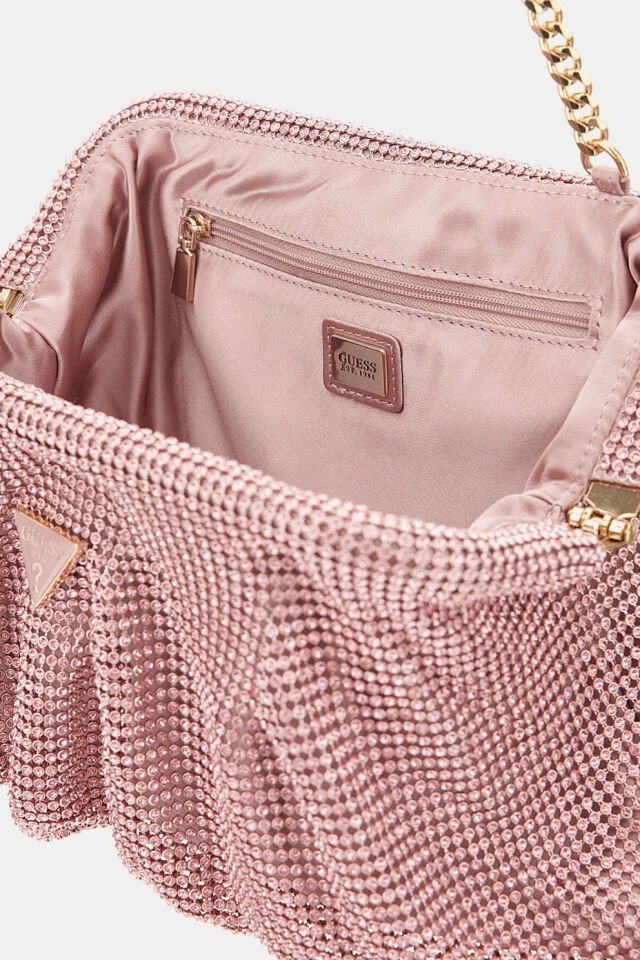 Guess Zalina Örgü Taklidi Çanta Pembe
