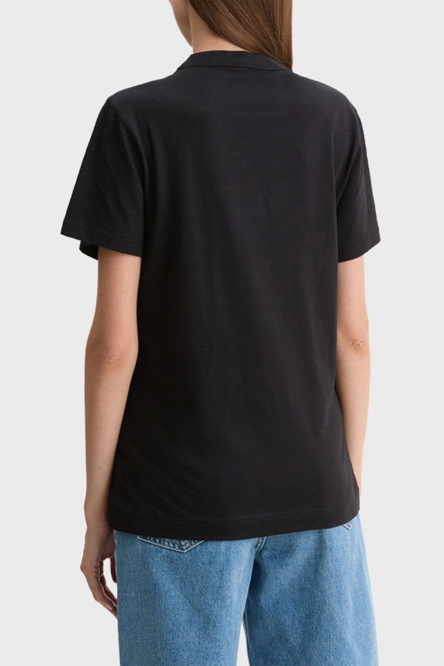 Guess Pyramide Pamuklu Bisiklet Yaka T Shirt Siyah