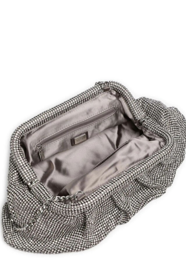 Guess Zalina Omuz Çantası Alüminyum Gümüş