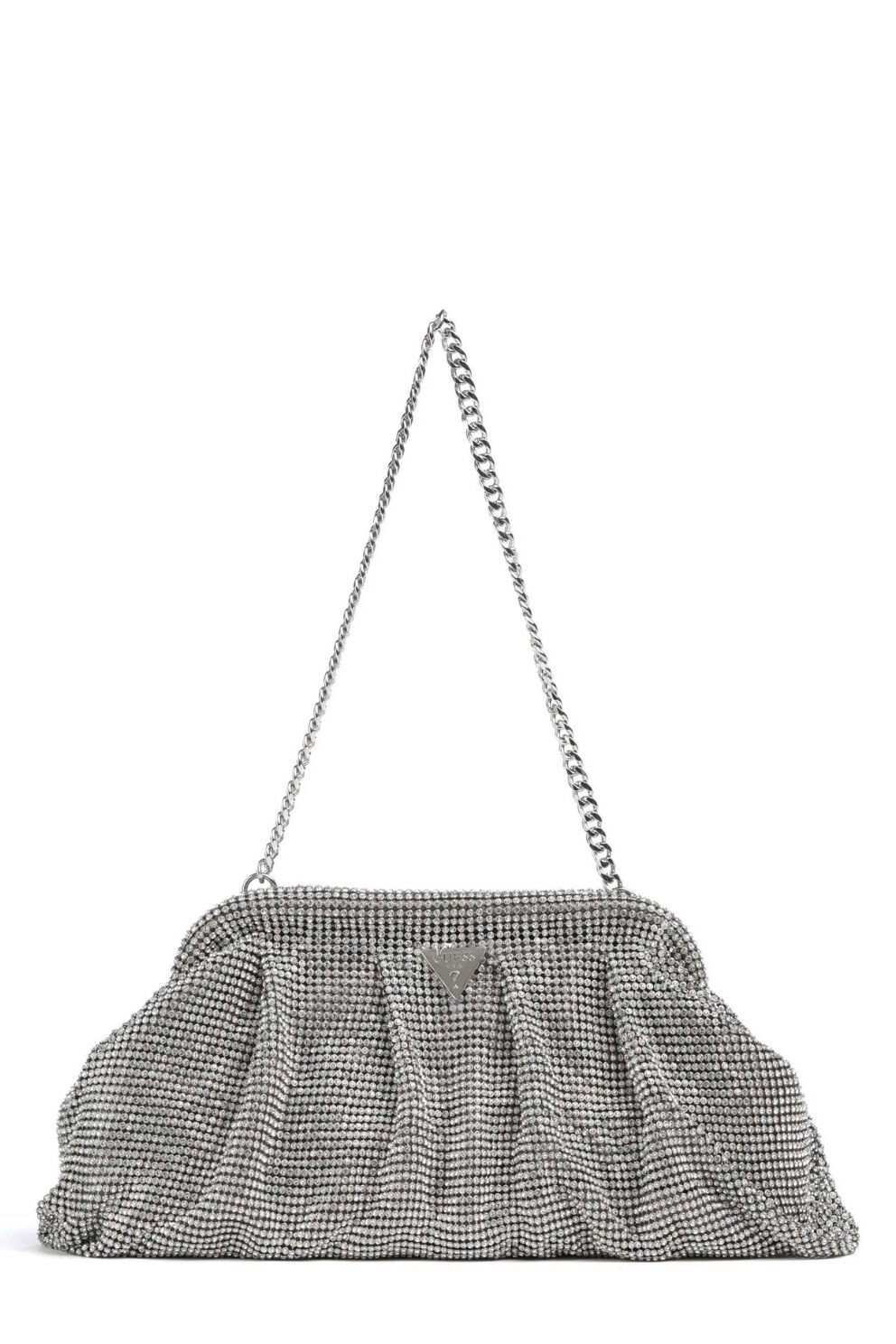 Guess Zalina Omuz Çantası Alüminyum Gümüş