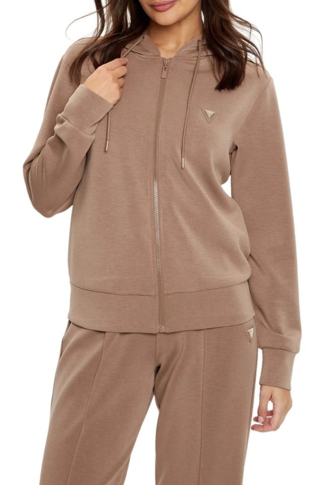 Guess Scuba kapüşonlu sweatshirt Kahverengi