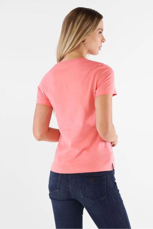 Guess Pearls Love Tişörtü Pembe