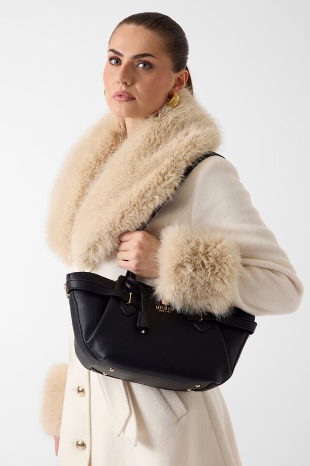 Guess  Yesba Saffiano Omuz Çantası Siyah