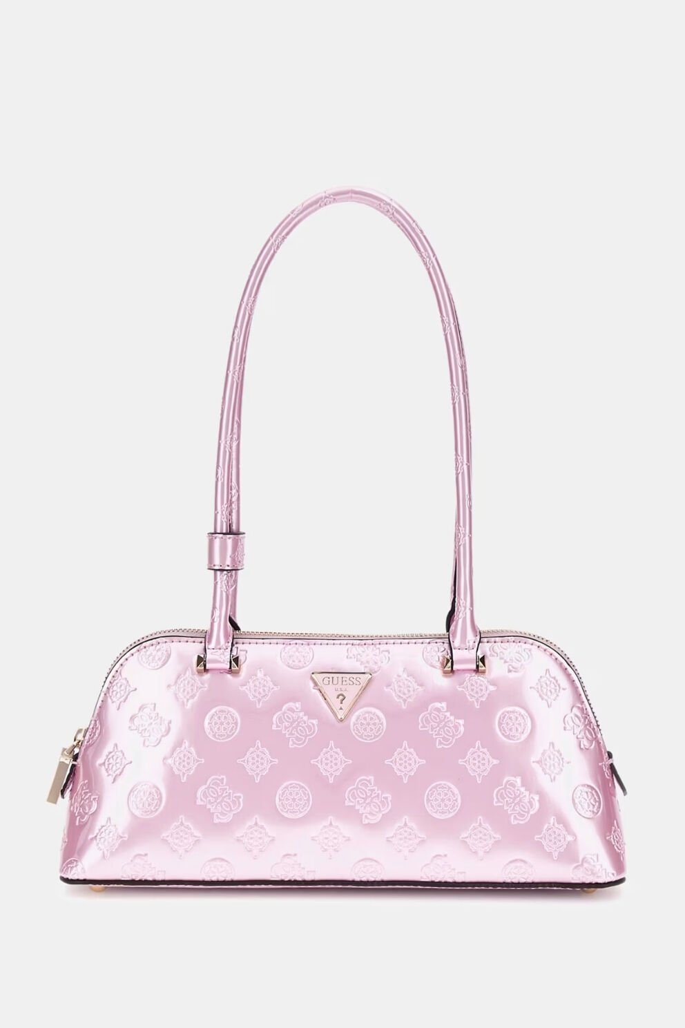 Guess Arnela 4G Şakayık Logolu Omuz Çantası Pembe
