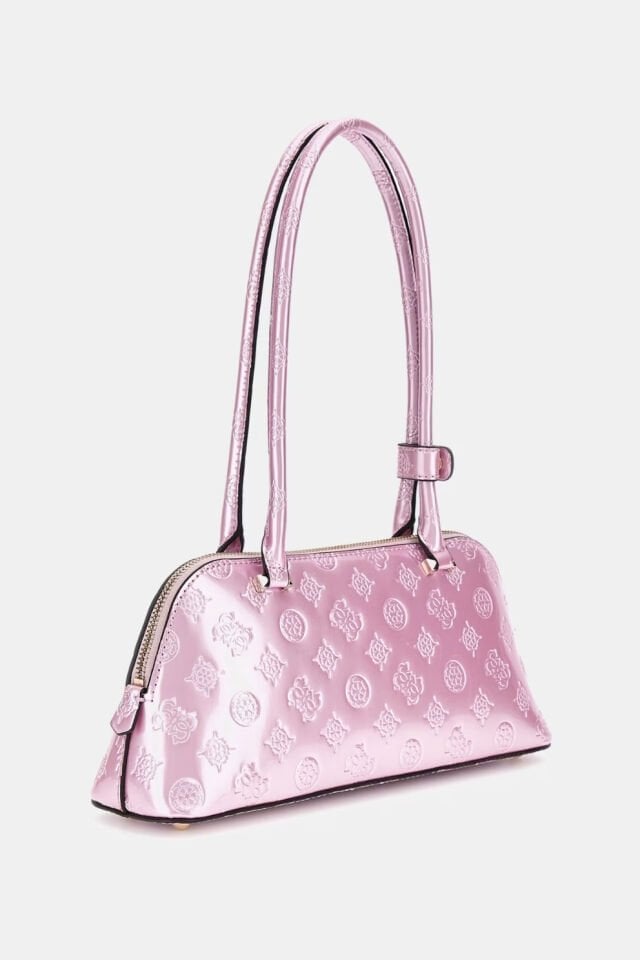 Guess Arnela 4G Şakayık Logolu Omuz Çantası Pembe