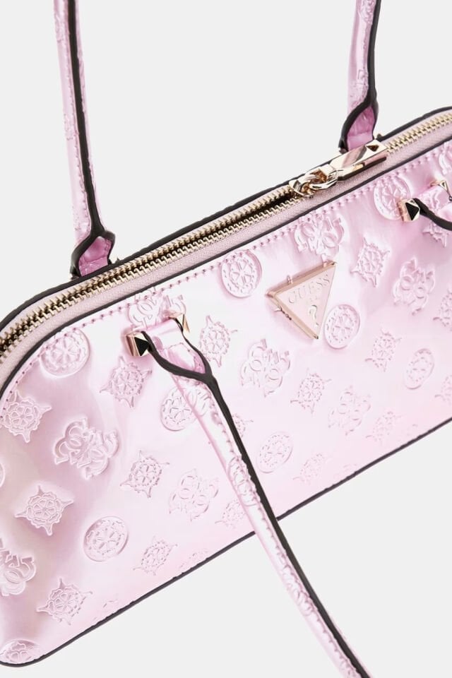 Guess Arnela 4G Şakayık Logolu Omuz Çantası Pembe