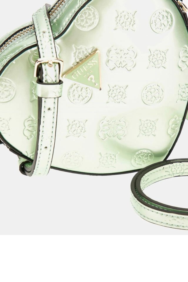 Guess Arnela 4G ve Peony Logolu Mini Çapraz Çanta Yeşil