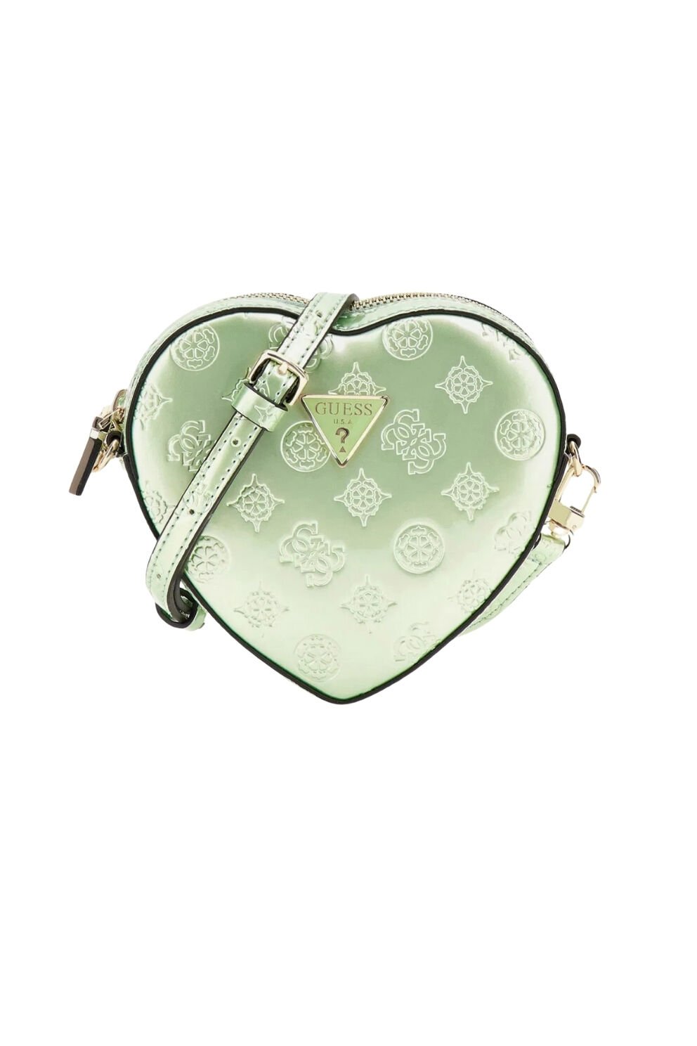 Guess Arnela 4G ve Peony Logolu Mini Çapraz Çanta Yeşil
