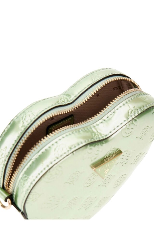 Guess Arnela 4G ve Peony Logolu Mini Çapraz Çanta Yeşil