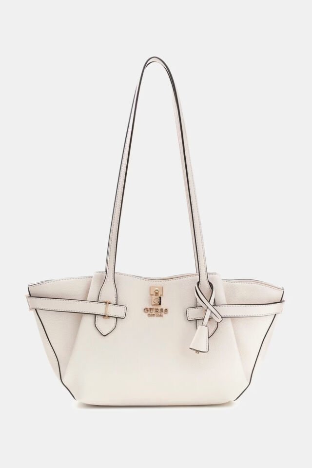 Guess  Yesba Saffiano Omuz Çantası Krem